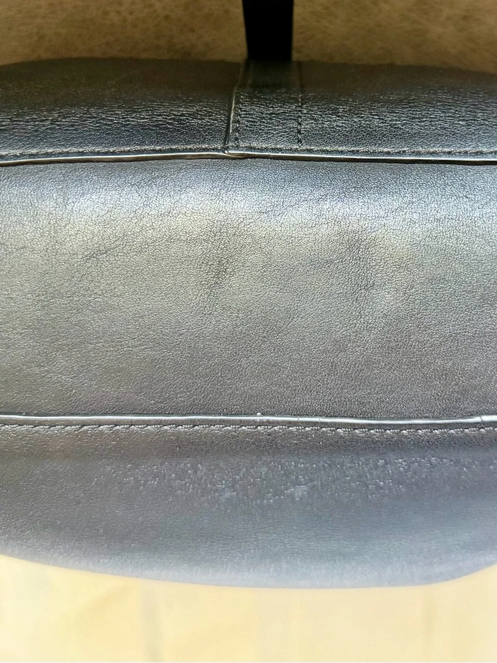 Coach Black Leather Shoulder Hobo Bag with Silver Hardware